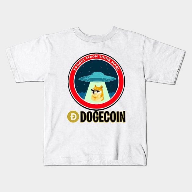 Dogecoin Cryptocurrency Kids T-Shirt by KultureinDeezign